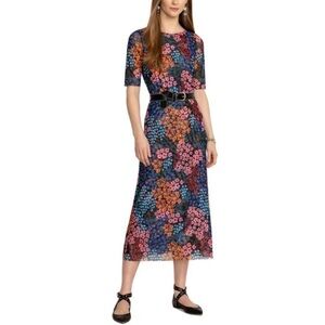 Johnny Was Astrid Mesh Midi Dress Size XS NWT New